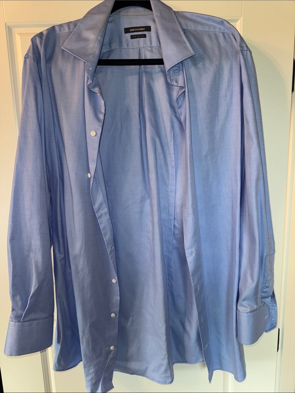 Indochino Light Blue Men's Dress Shirt - Classic Spread Collar